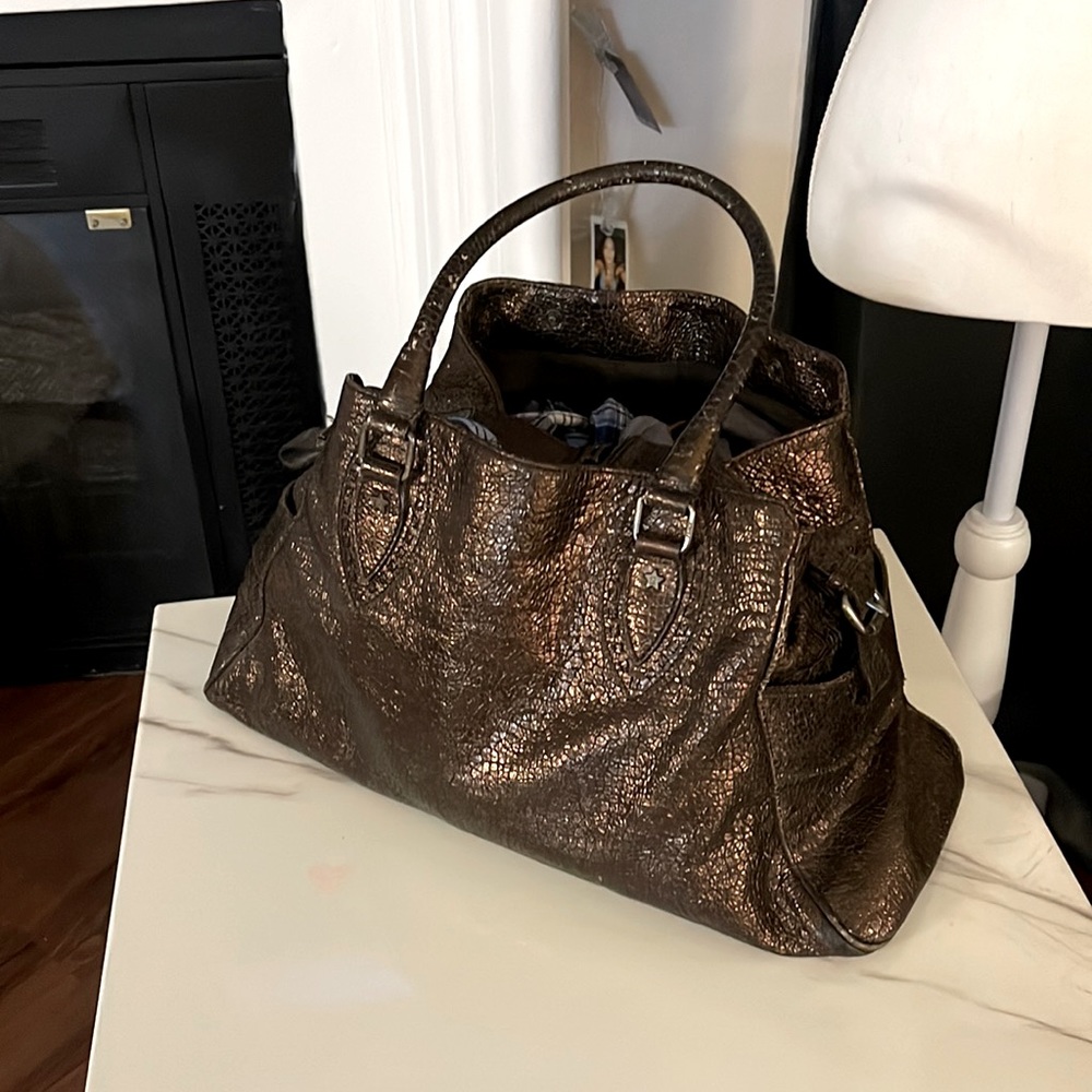 Fendi large shoulder bag …. Collector item … metallic brown good condition